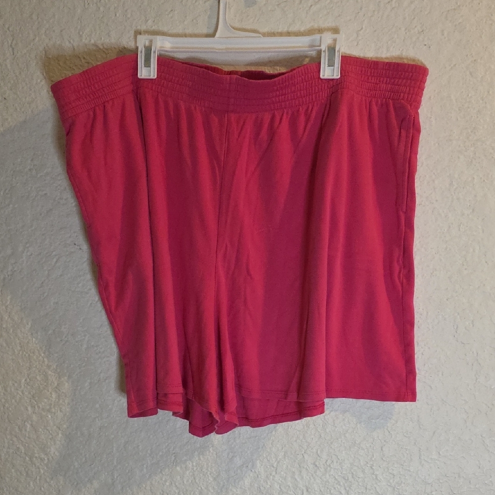 Woman Within Vibrant Pink Athletic Shorts